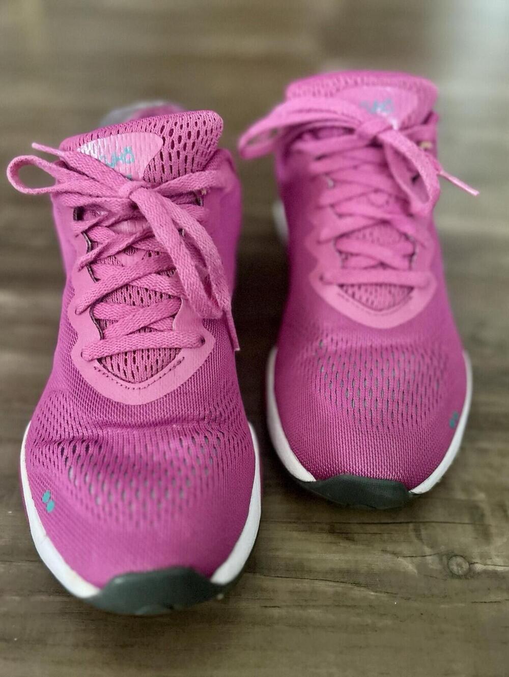 Ryka Achieve Women's Pink Lace Up Athletic Training Shoes Size 9 Needs Fixing